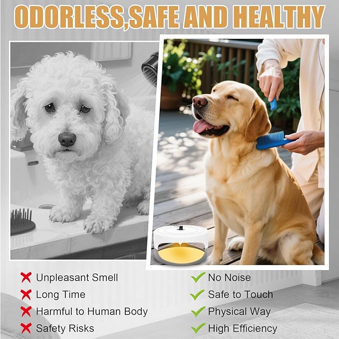 4 Packs Flea Traps for Inside Your Home Effective Flea Trap for Home &amp Garage with 12 Sticky Disc 12 Bulbs 4 Electric Wires Bed Bug with Light for Indoor Safe to Pets