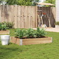 Garden Planter Natural Solid Pine Wood Medium Foldable Raised Garden Bed Outdoor Rectangular Planter Box for Vegetables Flowers and Herbs
