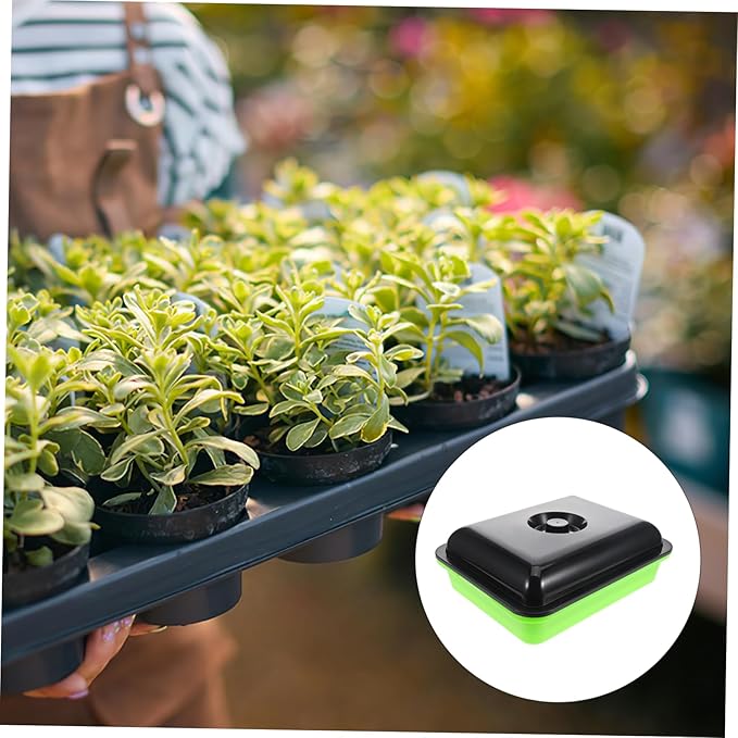 VICASKY Mason Jar Sprouting Kit Easy to Use Sprouter Tray with Sprouter for Soil Hydroponic Growing Compact Sprout Growing System for Spaces Cover