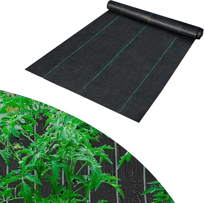 Weed Control Film Weed Control Membrane Weed Block Gardening Mat for Soil Stabilization Landscaping Weed Barrier(1.2x91m/4x300ft)