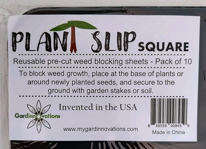 Plant Slip Square Reusable pre-Cut Weed Blocking Sheets - Pack of 10