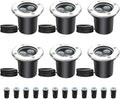 6 Pcs 3W LED Outdoor Spotlights - 12V/24V Ground LED Landscape Lights Waterproof IP67 Outdoor Recessed Spot Light Driveway Deck Step Garden Lights(Blue3w(12v))