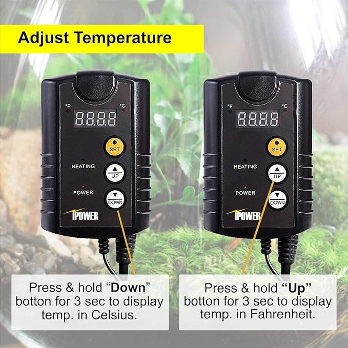 iPower 24W 2 Feet T5 Fluorescent Grow Light Stand Rack (6400k) and 10 x 20.5 Seedling Heat Mat and 40-108 Degrees Fahrenheit Digital Heat Mat Thermostat Controller Combo Set for Seed Germination