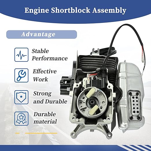 Engine Shortblock Assembly 577424401 Compatible with Redmax EBZ8500RH EBZ8500 Backpack Blower