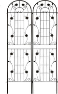 2 Pack Metal Garden Trellis Outdoor Garden Arch Trellis for Climbing Plants 86.7''H x 19.7''W Rustproof Trellis for FlowerRose Morning Glory Cucumber Beans Support (Black)
