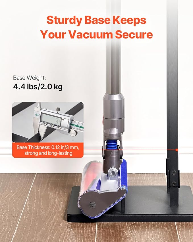 VEVOR Vacuum Stand Compatible with V6 V7 V8 V10 V11 V15 Stable Vacuum Stand Holder with 4 Hooks for DC30 DC31 DC34 DC35 DC58 DC59 DC62 D74 Cordless Upright Vacuum Cleaners &amp Accessories
