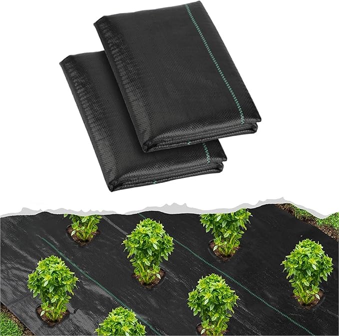 Weed Barrier Fabric Weed Barrier Landscape Fabric Garden Cloth Plastic Membrane for Gardening Farming Sheet Thick Breathable(1mX3.0m)