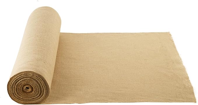 VEVOR Burlap Fabric Roll 36” x 150 ft &amp 45 x 45 High Density Wide Natural Burlap Fabric Rolls Jute Fabric Burlap Tree Wrap Roll for Decor Crafts Wedding Gardening Plant &amp Tree Winter Co