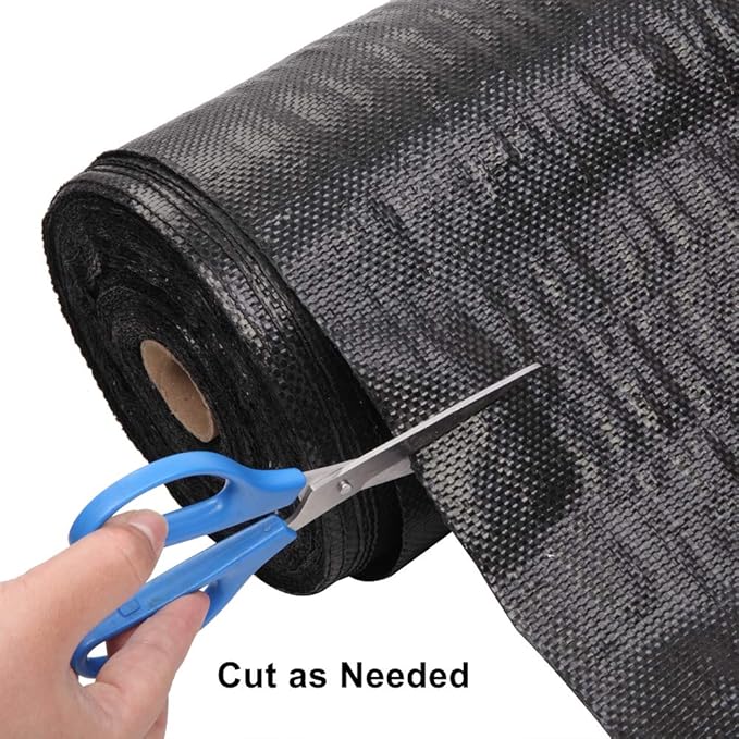 Weed Barrier Landscape Fabric Heavy Duty Woven Weed Control Cloth Woven Geotextile Fabric for Underlayment Gardening Ground Commercial Driveway Weed Block Cover Mat (3x300 Feet)