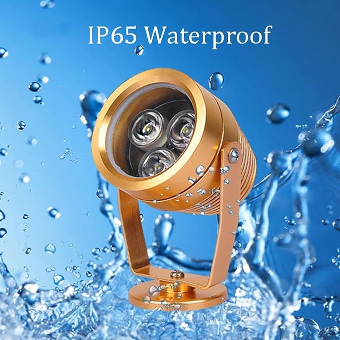 Ground LED Landscape Lights - Outdoor Beam Spotlight IP65 Waterproof Round Wall Lamp Rotatable Decorative/for Pathway Driveway Decks Stair Step Landscape Lighting(Yellow12W(110-240V))