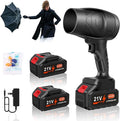 Leaf Blower Cordless Powerful Handheld Electric Blower with 2×21V Batteries Lightweight Leaf Blower for Lawn Care Patio Leaves Snow &amp Dust Removal (Leaf Blower Cordless)