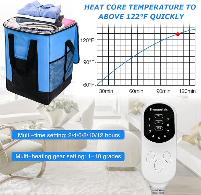 New Generation Bed Bug Heater with Thermometer and Timer Non-chemical Human and Pets Friendly Widely Used for Household RV Travel