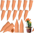 16 Pack Terracotta Plant Waterers - Self Watering Spikes and Watering Stakes for Automatic Watering Slow Release Watering Devices for Vacation Plant Watering Ideal for Indoor &amp Outdoor Plants
