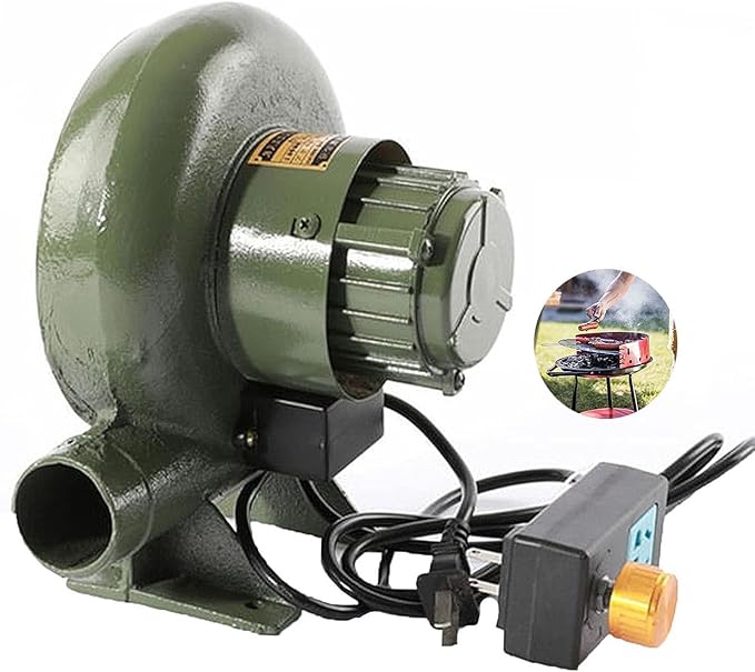 110V/220V Mini Blacksmith Forges Blower Centrifugal Barbecues Blower Electric Blacksmith Forge Blower Bounce House Blower Coal Forge Air Blower Cooking BBQ Air Blower with Governor(120W)