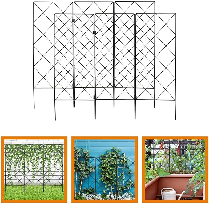 KESYOO 2pcs Foldable Iron Garden Trellis Plant Support for Climbing Vines and Flowers Sturdy Plant Vine Bracket for Outdoor Gardening and Vegetable Cage