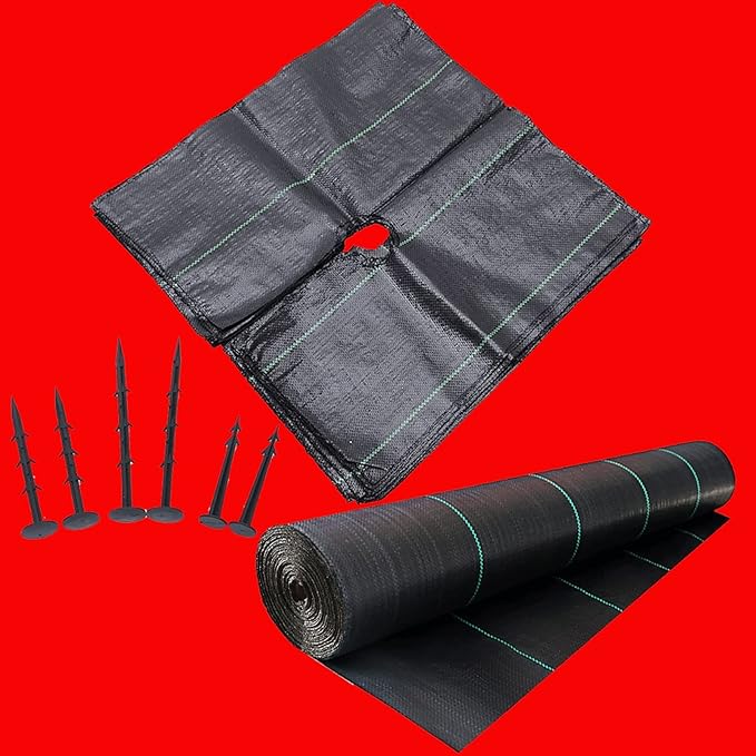 Weed Barrier Landscape Fabric Heavy Duty Garden Landscape Fabric Outdoor Weed Mat Weed Control Gardening Mat for Vegetable Patio (Size : 1.52 * 155m/5 * 500ft)