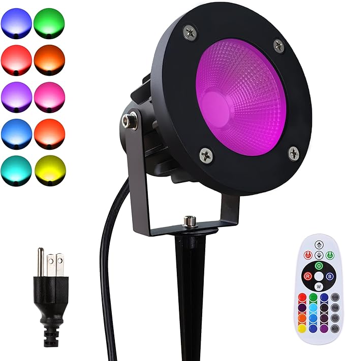 Color Spot Lights Outdoor 120V 25W - Strobe Lights Halloween for Yard Tree &amp House - Color Changing Strobe Light for Parties Christmas Halloween Decorations