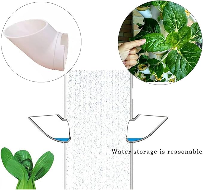 Hydroponics Growing System 100 Pcs Plant Grow Pot Cup DIY Hydroponic Colonization Cups Flower Container Hydroponics Vertical Tower Plant Pots Accessories Hydroponic Tower Bianco