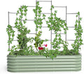 Vego Garden Modular Wall Trellis System Five Section 6.5' Long for 2.0' x 6.5' (6 in 1) or 3.5' x 6.5' (9 in 1) Garden Beds