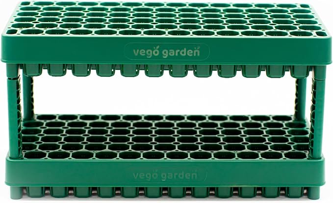 Vego garden 2 Set 76 Cells Seed Starter 10 x 20 Tray Stackable Seedling Starting Germination Trays for Plants Planting Vegetables Herbs Flowers