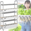 Smart Hydroponics Growing Kit With light 48/64/90/120Hole Hydroponics Indoor Self-watering Growing KitSoilless Cultivation Grow Tower with Pump Indoor Vegetable Plant Tower120hole