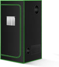 MELONFARM Small Grow Tent for Aerogarden18”x18”x55” Hydroponics Growing System Highly Reflective 600D Diamond Mylar Canvas with Ventilation window and Floor Tray for Hydroponic Indoor Plant Growing