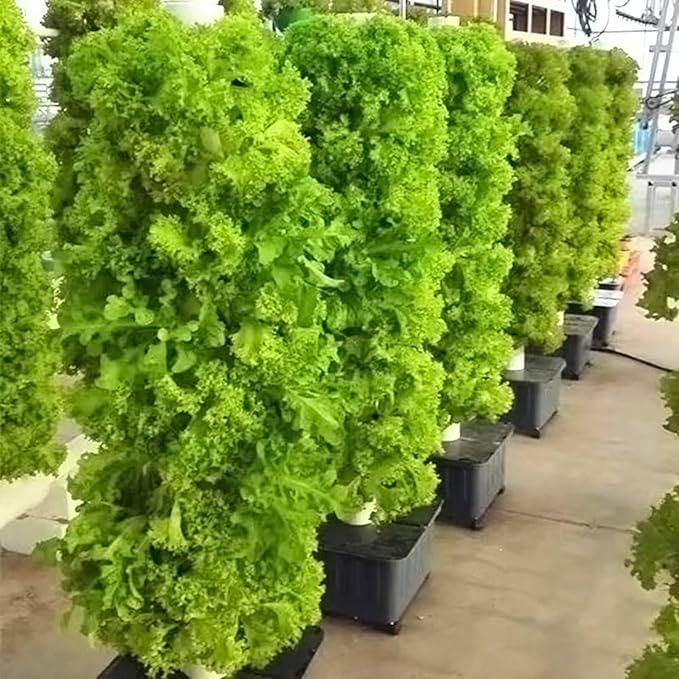 Hydroponic Growing Sytem Gardening Indoor Grow Kits Vertical Grow Tower Self-watering Growing System15 Layer 45 Plants Sitesfor Fresh Herb Garden Fruits Vegetables