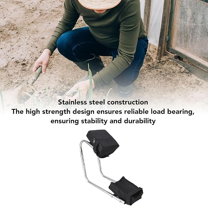 Knee Seat Gardening ToolStainless Steel Ergonomic Ankle Support Multifunctional Knee Seat Leg Brace for Gardening Work