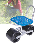 Garden Stool with Wheels2/3/4 Wheels Gardening Helper Adjustable Height 22-36cm Can Bearing 150kgfor Outdoor Lawn Yard(Blue2 Wheels)