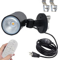 Kiven LED Indoor/Outdoor Waterproof Spotlight Dimmable Porch Light with 9.84 FT Plug-in Cord and Remote Control 7W Accent Light with Vinly Siding Hooks for Plants Porch Garden