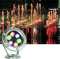 Underwater Pond Spotlight - Rotating Outdoor Spotlight 12V IP68 Waterproof RGB Garden Spotlights Adjustable Ground Lighting Floor Lamp/Underwater Light/LED UnGreen 3W