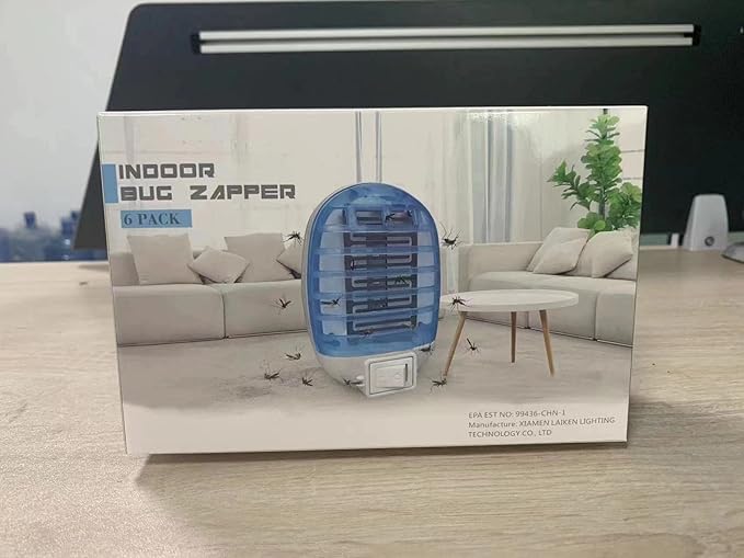 6 Packs Bug Zapper Indoor Fly Traps for Indoors Insect Traps for Home Mosquito Killer for Kids &amp Pets Home Kitchen Bedroom Baby Room Office-2