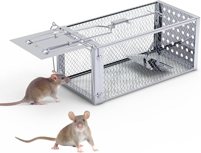 Humane Mouse Trap Live Mouse Traps Catch and ReleaseOne-Way Door Rodent Trap for Indoor &amp Outdoor UseHumane Rat Trap for Small RodentsMiceVoles &amp Squirrels