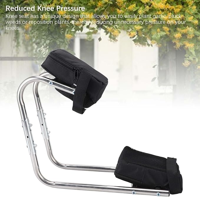 Knee Seat Gardening Tool Ergonomic Ankle Support Pad Stainless Steel Multifunctional Knee Seat Leg Brace for Gardening Farm Work