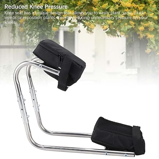 ANGGREK Labor Saving Knee Seat for Gardening Kneeling Bench with Stainless Steel Material Ankle Support and Knee Easy Planting and Weed Plucking Lightweight and Space Saving