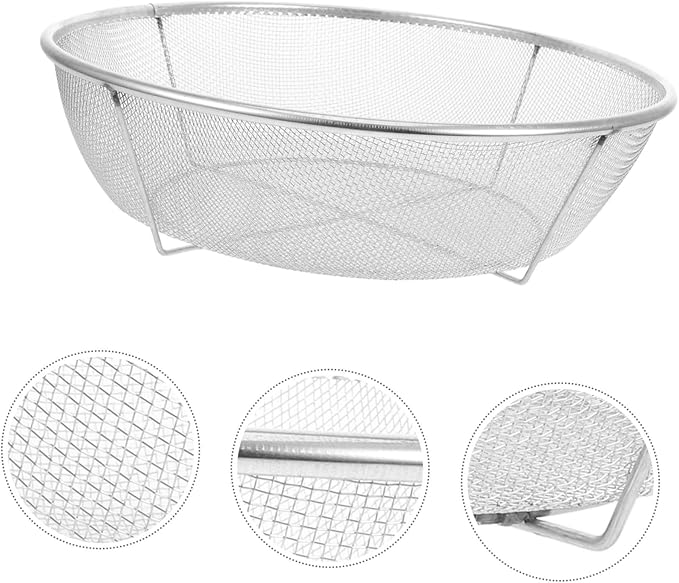 Rice Washing Sieve Strainer Fine Mesh Sifting Basket for Soil Sand and Grains Diameter Hole Durable Garden Tool for Efficient Screening and Sifting
