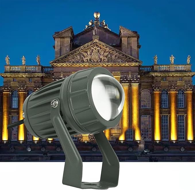 Landscape Lights - AC85-265V Led Beam Light Outdoor Wall Lamp Ip67 Waterproof Narrow Beam Spotlight 180° Adjustable Bracket Ground Light(Green10W)