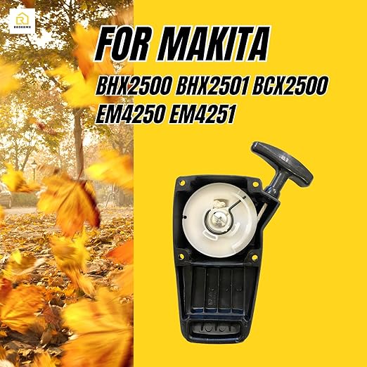 Recoil Starter Assembly Compatible with Makita BHX2500 BHX2501 BCX2500 EM4250 EM4251 &amp EH025 Engine Parts Replaces OEM Part 125917-7