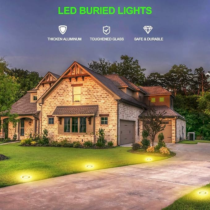 Wall Sconces Landscape Lights Led Well Lights Ground Lights Ip67 Waterproof Low Voltage Landscape Lighting Spotlight for Driveway Deck Step Garden Outdoor Light