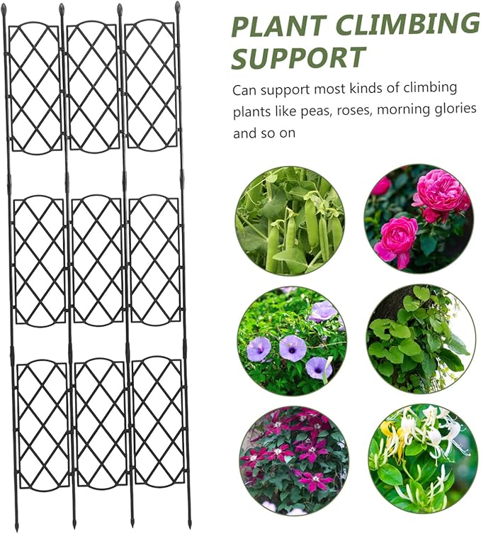 Metal Garden Trellis Plant Support Stake for Outdoor Climbing Steel Vine Metal Support Garden Flower Stand