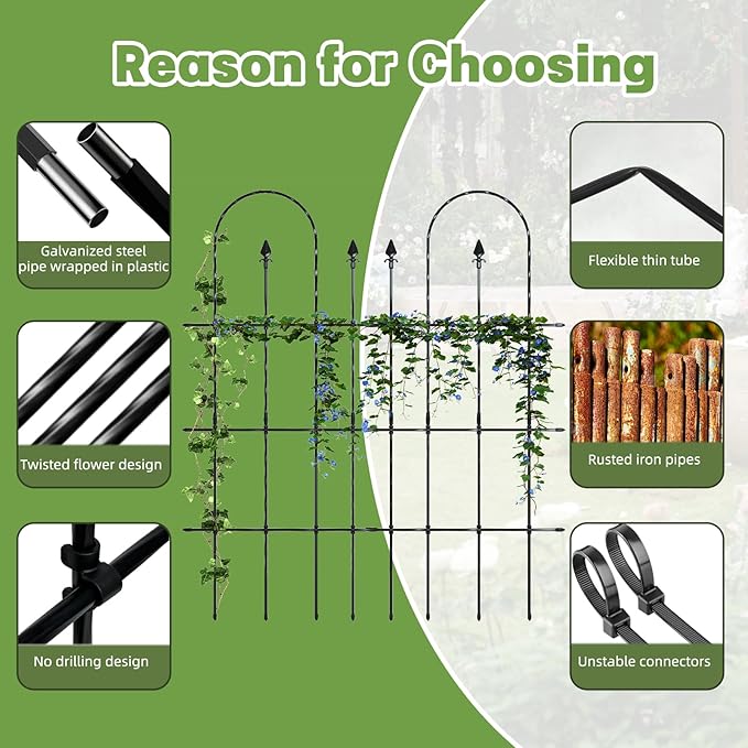 Garden for Climbing Plants - Trellis for Climbing Plants Outdoor for Vines Plant Fresh Flower Vegetable Support Plant Trellis Outdoor:82.5*55(2 Pack)