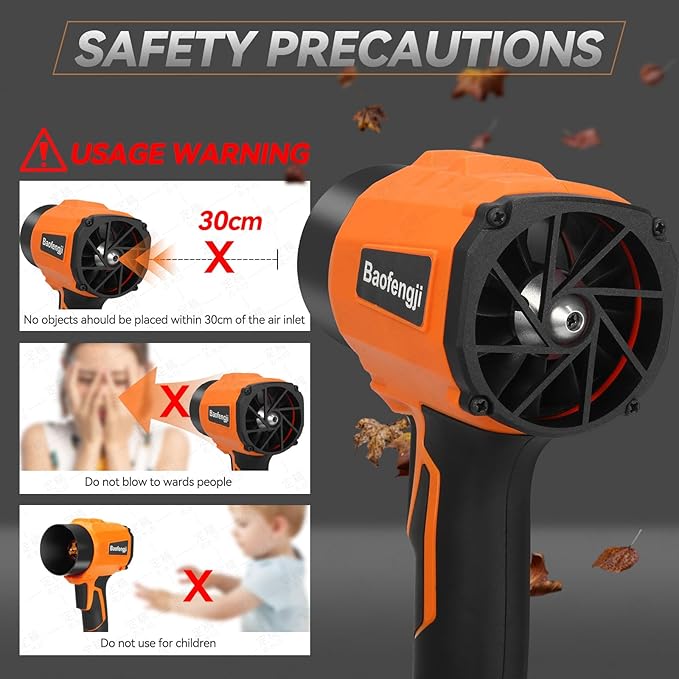 Cordless Leaf Blower Dust Cleaner Handheld Electric Air Duster Jet Dry Mini Blower Turbo Fan for Cars Computer Lawn Care Patio Cleaning by 2PCS Batteries