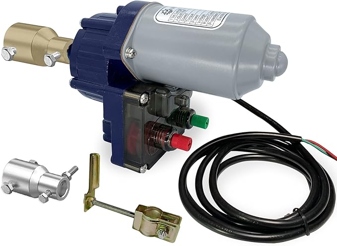 UYGALAXY 100W Greenhouse Film Roll Up Motor with Limit Switch Waterproof Electric Film Curtain Roller Frame Shed DC 24V 2.8RPM for Greenhouse Automatic Ventilation(with Pivot Set)