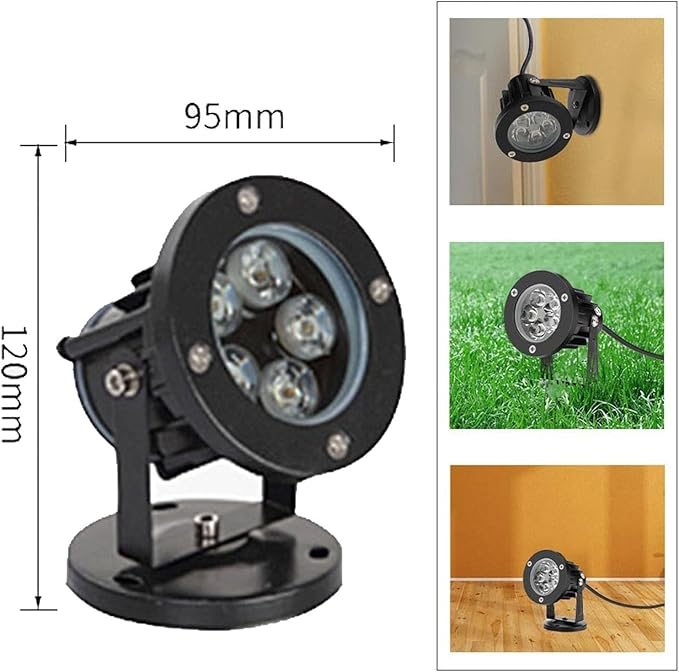 2PCS LED Floodlight - Round Projection Lights IP65 Outdoor Waterproof Landscape Lawn Light Adjustable Spotlight LED Tree Lamps Outdoor Lighting With Base 6W Garden Terrace LED Light(Warm White2w(