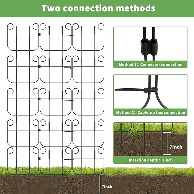 Garden Trellis for Climbing Plant Adjustable Height Tower Potted Cages for Flowers Fruits Vegetable Vines Indoor &amp Outdoor Rustproof Metal Pothos Plant Climbing Support