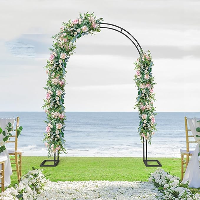 Garden Arch TrellisGarden ArborMetal Garden Arch Arbour ArchwayBridal Party Decorationfor Climbing VineAssemble Freely4.6 Feet Wide x7.5 Feet High