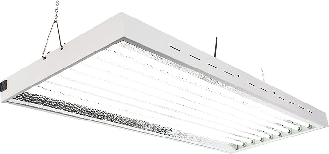 4Ft X 19in 8 Lamps 400W T5 Fluorescent Grow Lights with 40000 Lumens and 6500K Sun Light Great for VegGrow Stages of Indoor Garden. Fast Growing!