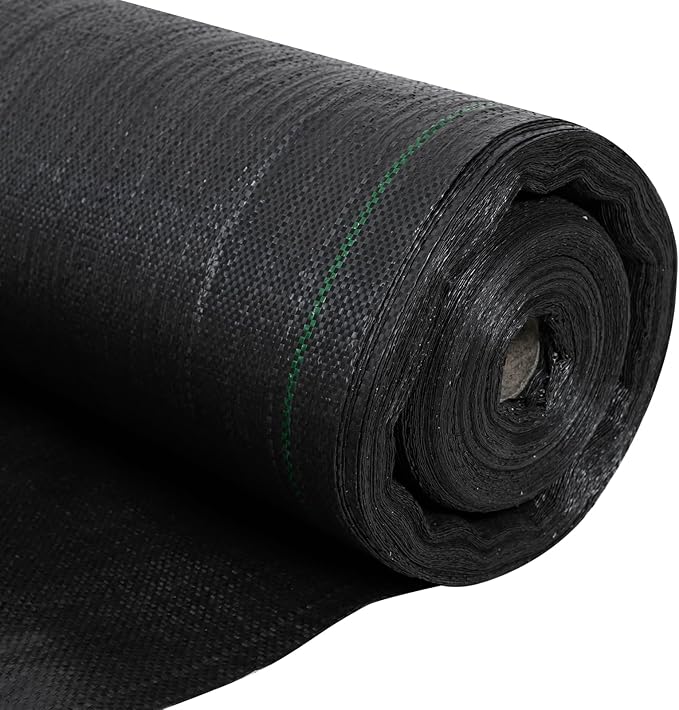 4ft x300ft Black Weed Barrier Landscape Fabric Heavy Duty 3.2OZ French Drain Fabric Ground Cover Weed Cloth for Erosion ControlOutdoor Gardening Weed Control Mat