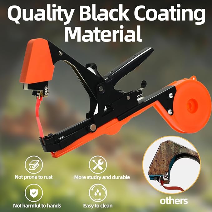 SUCA Plant Tying Machine Plant Tape Cattle Panels for GardenPlant Vine Tying Tool with 10000pcs Staples 21 Rolls Tape Plant Tape Gun for GrapesTapener (tapetool set1pcs)