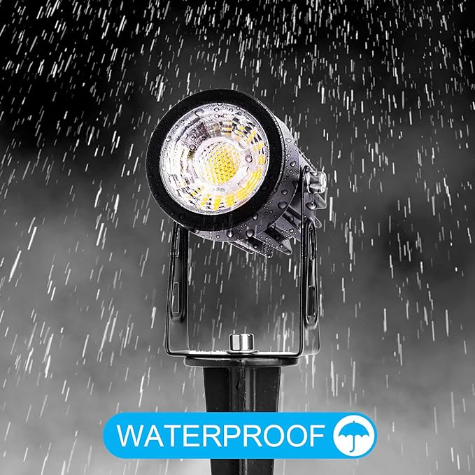 3W RGB Color Changing Landscape Lights Spotlight with Remote Control 3W 12V Landscape Lighting LED 16 Color Changing Spotlights Outdoor Waterproof Pathway Lights Garden Decorative (5 Watts)